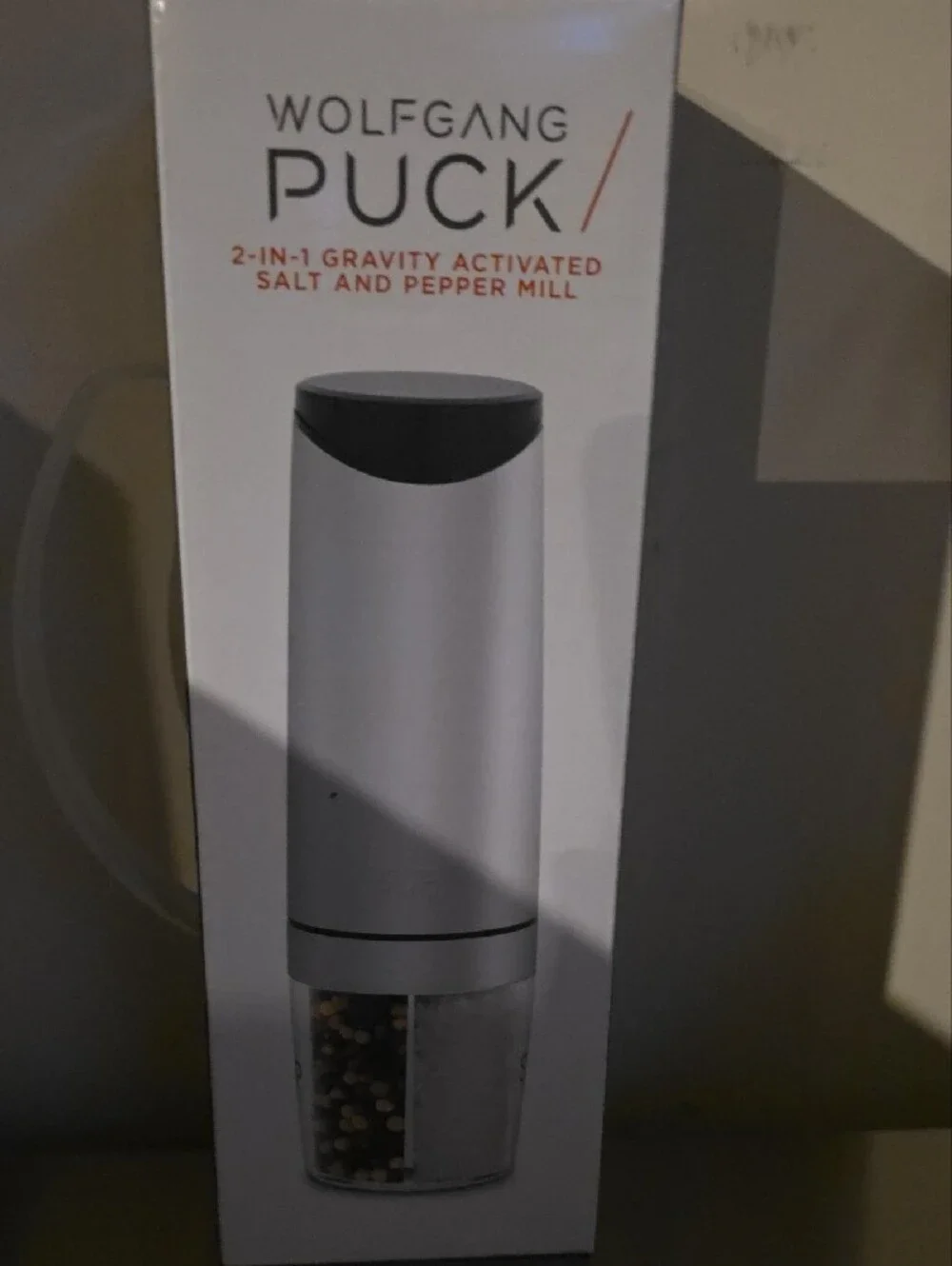 Wolfgang Puck White Pepper Mill - Sleek Countertop Grinder